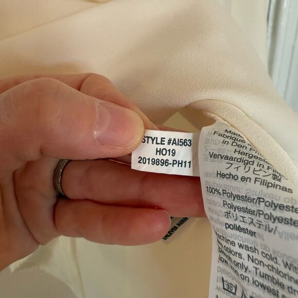 J.Crew Ruffle Neck Ivory Long Sleeves Top - Picture 7 of 7